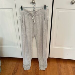 Light Gray Lounge Pants with Drawstring